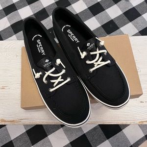 NIB black Memory Foam Lounge Camp MOC Sperry Top Siders.